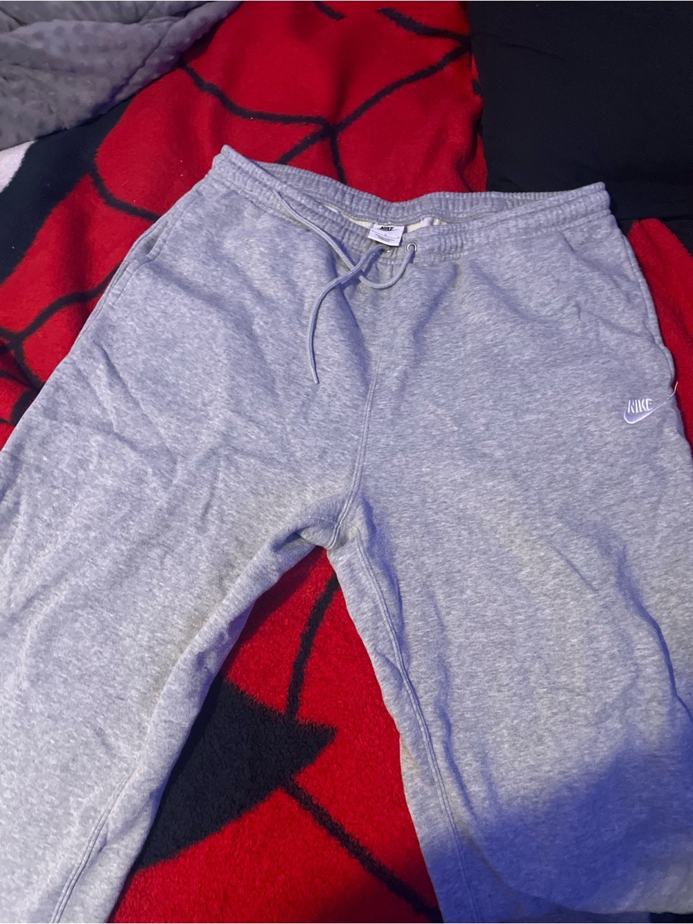 Nike Kids Gray Sweatpants with Drawstring